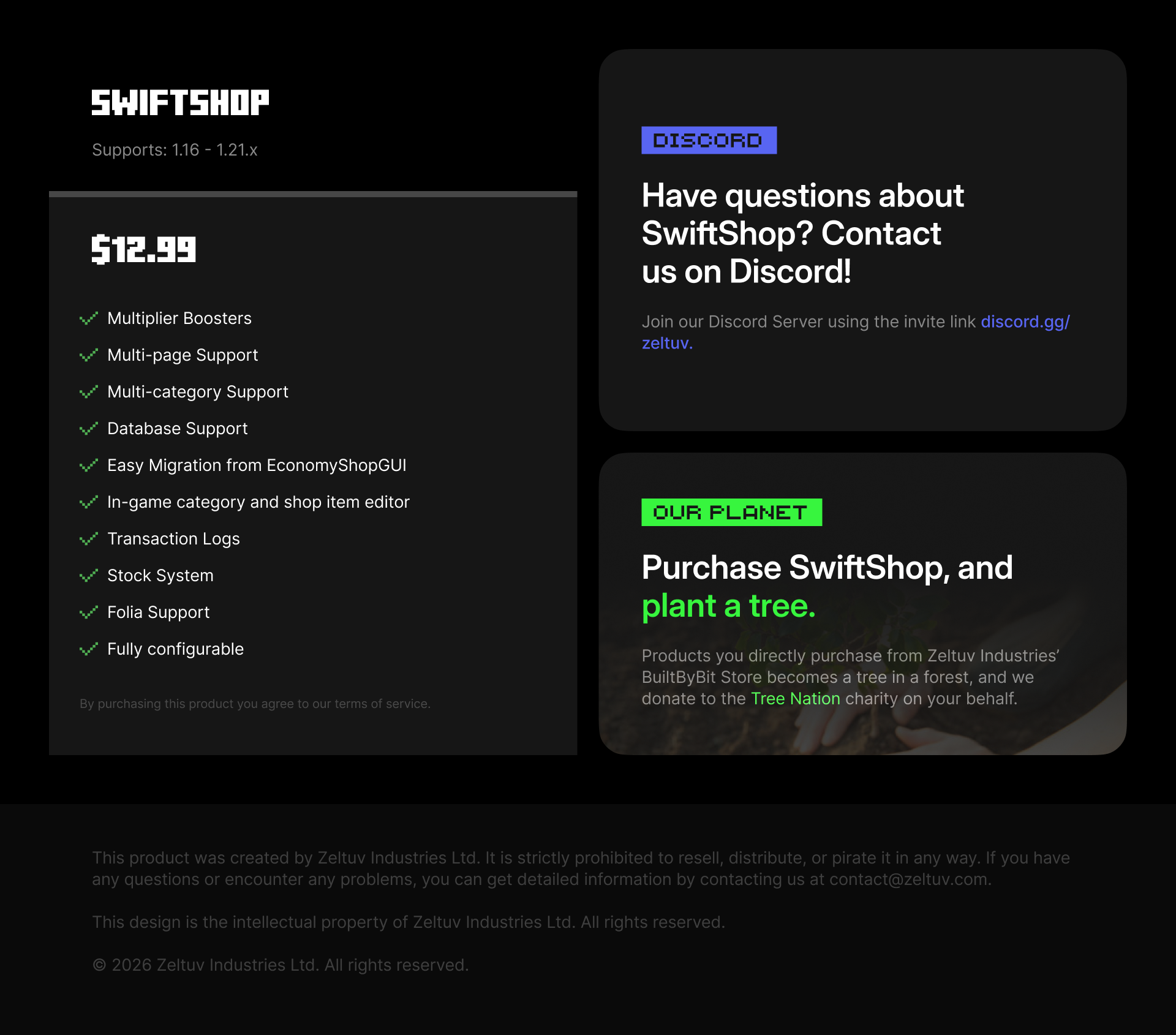 SwiftShop - Stock Based Shop Plugin | BuiltByBit
